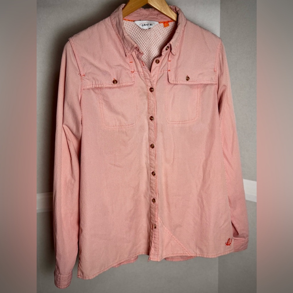 Orvis Pink Casual Button Down Shirt
